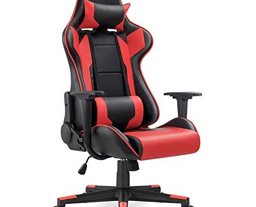 Homall Gaming Chair Office Chair High Back Computer Chair Leather Desk Chair Racing Executive Ergonomic Adjustable Swivel Task Chair with…