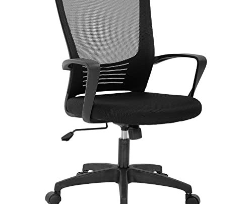 Office Chair Ergonomic Desk Chair Rolling Mesh Computer Task Chair Swivel Home Comfortable Chair with Lumbar Support and Height Adjustable…