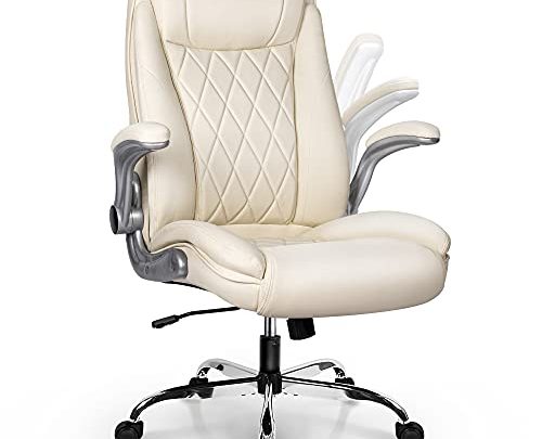 NEO CHAIR Office Chair Computer High Back Adjustable Flip-up Armrests Ergonomic Desk Chair Executive Diamond-Stitched PU Leather Swivel Task Chair…