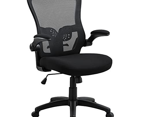 Chairelax Mesh Home Office Chair, Ergonomic Desk Chair Mid-Back Mesh Computer Chair Adjustable Lumbar Support and Flip-up Armrests Comfortable Executive…