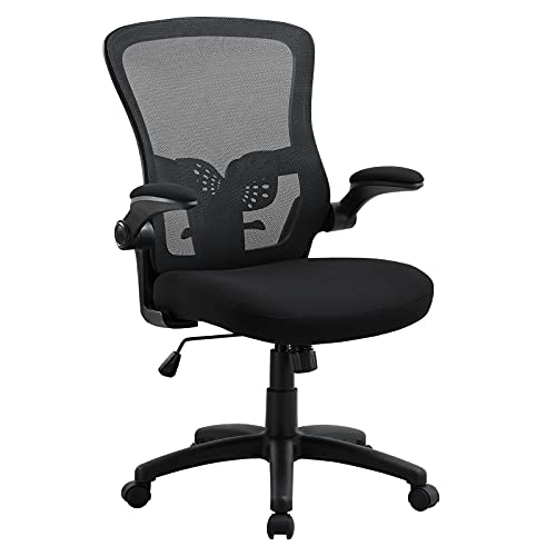Chairelax Mesh Home Office Chair, Ergonomic Desk Chair Mid-Back Mesh Computer Chair Adjustable Lumbar Support and Flip-up Armrests Comfortable Executive…