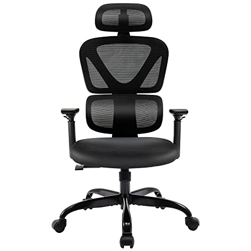 Office Chair, FelixKing Ergonomic Desk Chair with Lumbar Support, High Back Mesh Gaming Chair with Adjustable Headrest and Armrests for…