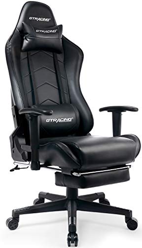 GTRACING Gaming Chair with Footrest Big and Tall Gamer Chair Office Executive Chair Heavy Duty Adjustable Recliner with Headrest Lumbar…