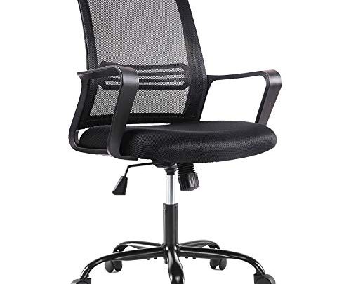 Office Chair Ergonomic Desk Chair Home Office Desk Chairs with Wheels Computer Chair Mid Back Task Chair with Armrests Lumbar…