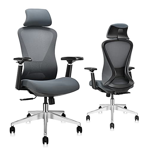 YITAHOME Ergonomic Office Chair, Widen Thicker Task Home Office Desk Chair Aluminum Base Class 4 Gaslift, 3D Armrest Adjustable Lumbar…