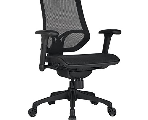 WorkPro 1000 Series Ergonomic Mesh/Mesh Mid-Back Task Chair, Black/Black