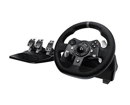 Logitech G920 Driving Force Racing Wheel and Floor Pedals, Real Force Feedback, Stainless Steel Paddle Shifters, Leather Steering Wheel Cover…