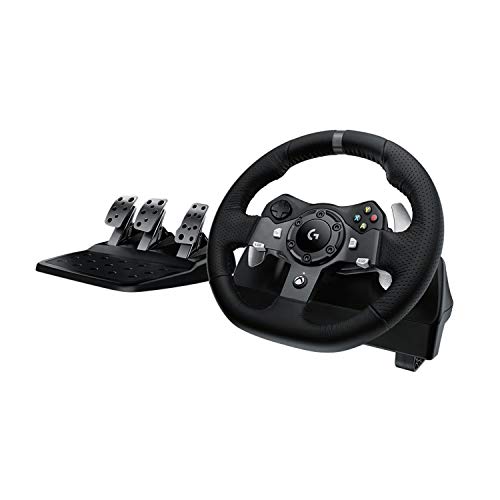 Logitech G920 Driving Force Racing Wheel and Floor Pedals, Real Force Feedback, Stainless Steel Paddle Shifters, Leather Steering Wheel Cover…