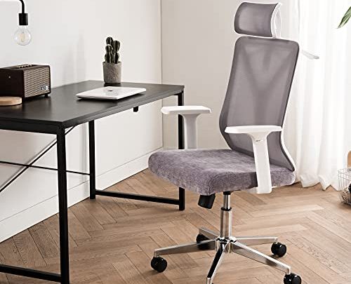 Molblly Ergonomic Office Chair Mesh Home Office Computer Chair High-Back Swivel Executive Chair Height Adjustable & Soft Foam Seat Cushion…