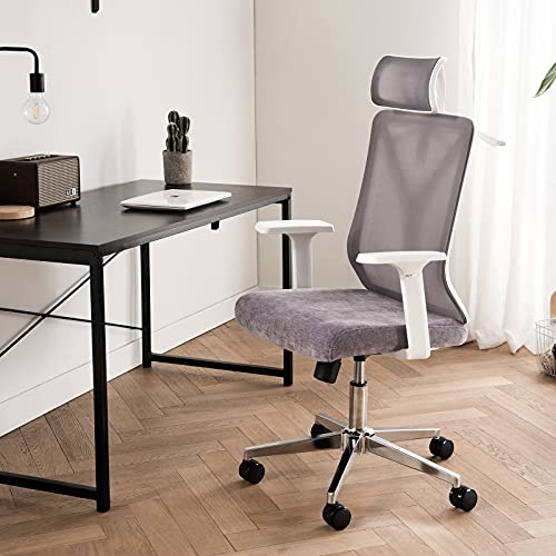 Molblly Ergonomic Office Chair Mesh Home Office Computer Chair High-Back Swivel Executive Chair Height Adjustable & Soft Foam Seat Cushion…