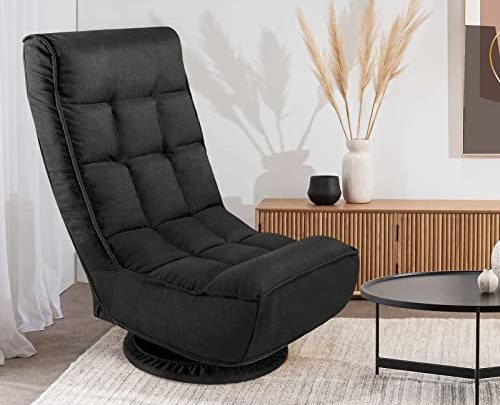 Floor Gaming Chair, 4-Position Adjustable Gaming Floor Chair, 360 Degree Swivel Floor Chair, 330 lbs Support, Comfortable Folding Floor Chair,…