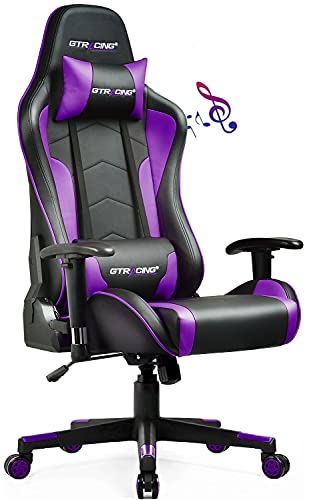 GTRACING Gaming Chair with Bluetooth Speakers Music Video Game Chair Audio Ergonomic Design Heavy Duty Office Computer Desk Chair GT890M…