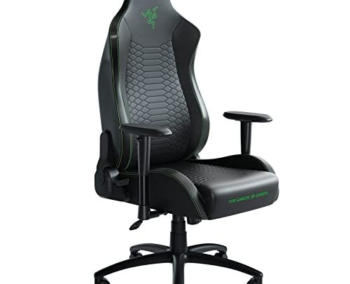 Razer Iskur X XL Gaming Chair: Ergonomically Designed for Hardcore Gaming – Multi-Layered Synthetic Leather Foam Cushions – 2D Armrests…