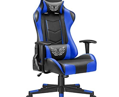 Shahoo Gaming Chair E-Sports Style Racing Executive Ergonomic High Back Office Computer Height Adjustable Leather Swivel Seat with Headrest and…