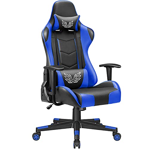 Shahoo Gaming Chair E-Sports Style Racing Executive Ergonomic High Back Office Computer Height Adjustable Leather Swivel Seat with Headrest and…