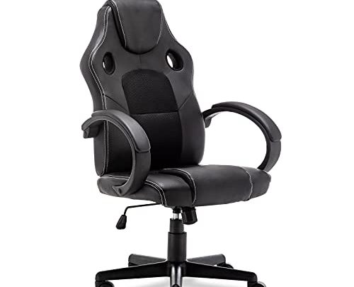 Office Chairs,Gaming Chair Swivel Ergonomic Computer Desk Chair Adjustable Computer Gaming Chair with Swivel, Back Support and PU Leather Armrest,…