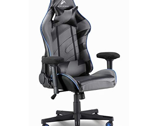 Atelerix Ventris Gaming Chair – PU Leather, Fabric, & Extra Wide Options – Office or Computer Chair – Tilting &…