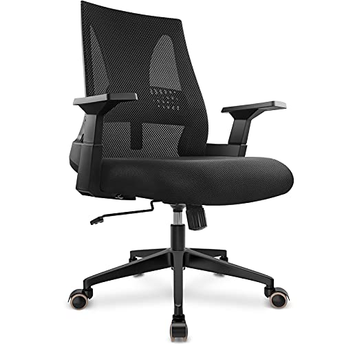 Ergonomic Office Chair Computer Desk Chair – 400Lbs Capacity Office Chairs Breathable Mesh for Big People – Mid Back Comfortable…