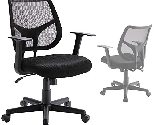Mesh Office Chair Swivel Mid Back Computer Desk Task Chair Ergonomic Design