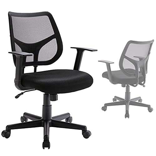 Mesh Office Chair Swivel Mid Back Computer Desk Task Chair Ergonomic Design