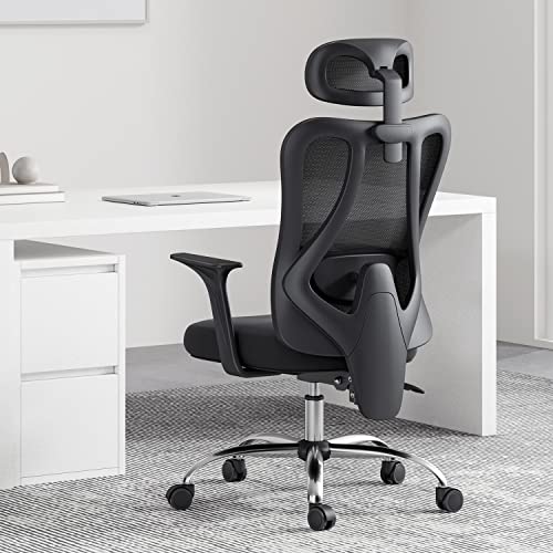 Hbada Ergonomic Chair Adjustable Backrest Height Computer Chair, Rotatable Lifting Lumbar Support and High-Density Breathable Mesh Desk Chair