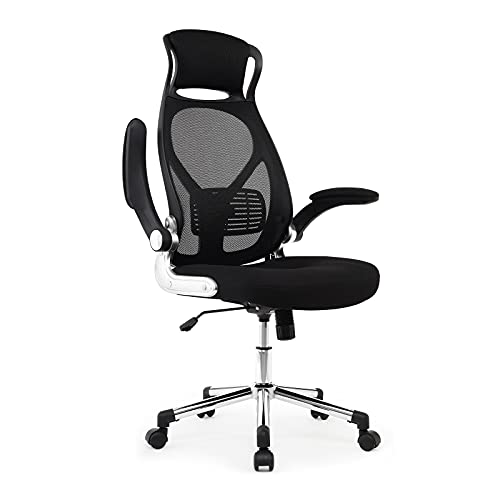 IWMH Office Chair Ergonomic Office Chair, High Back Mesh Computer Chair, Executive Swivel Desk Chair with Adjustable Lumbar Support, Flip-Up…