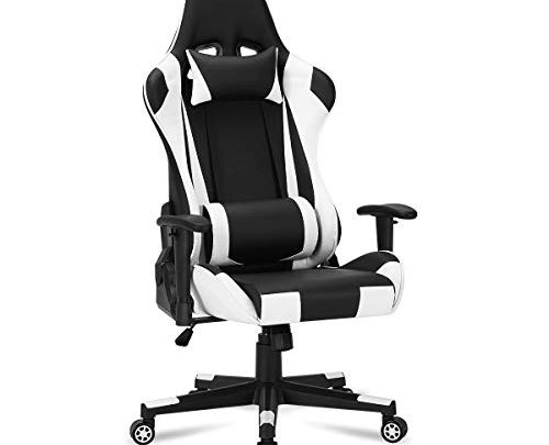 MELLCOM Gaming Chair Computer Game Chair Office Chair Ergonomic High Back PC Desk Chair Height Adjustment Swivel Rocker with Lumbar…