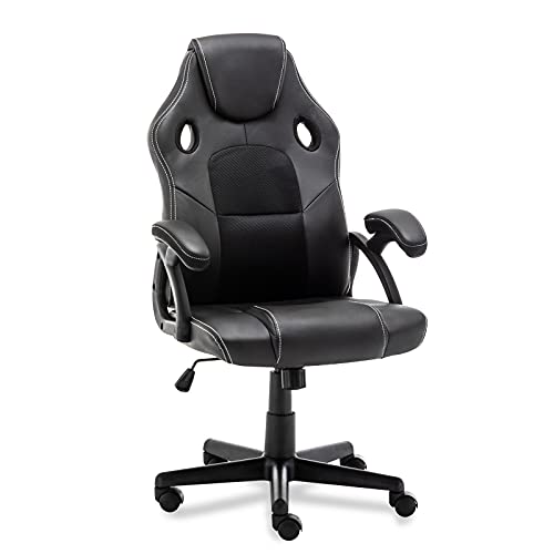 Gaming Chair, Ergonomic Office Chair Computer Chairs Adjustable Swivel Comfortable Desk Chair with Padded Seat Armrests Video Game Chair -…