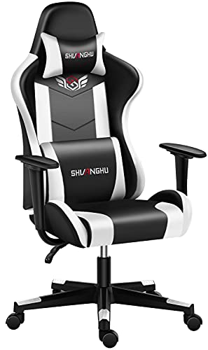 shuanghu Gaming Chair Office Chair Ergonomic PC Computer Chair Reclining Racing Chair with Headrest and Lumbar Support Gaming Chair for…