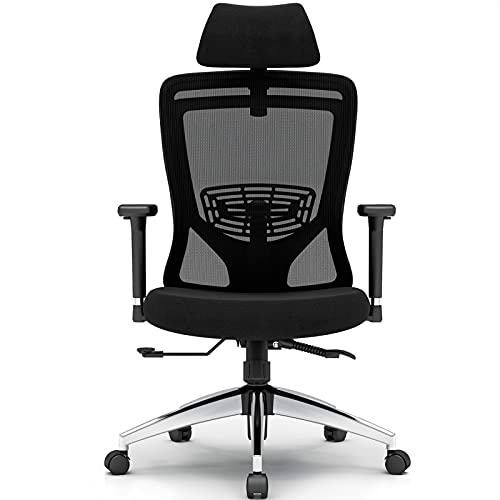ZUERST Ergonomic Office Chair – Adjustable Mesh Office Chair with Lumbar Support, 3D Armrest and Flip-Up Headrest, High Resilience Cushion…