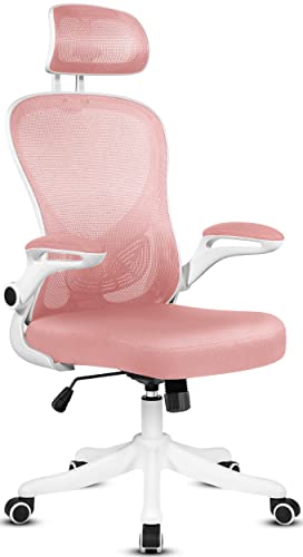 Misolant Ergonomic Chair, Mesh Office Chair, Mesh Chair, Computer Desk Chair with Adjustable Lumbar Support and Flip-up Armrest, Office Chair,…