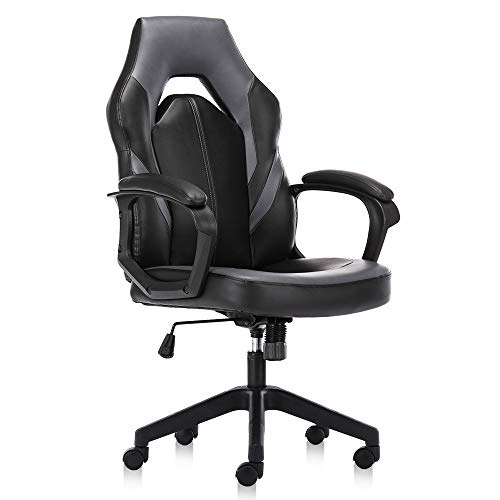Office Chair, Bonded Leather Computer Gaming Chair High Back Ergonomic Desk Executive Chair Swivel Task Chair Comfortable Padded Armrest and…