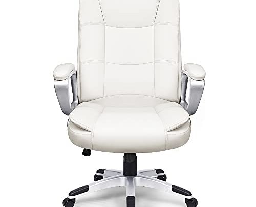 OFIKA Office Chair Computer Desk Chair Gaming – Ergonomic High Back Cushion Lumbar Support with Wheels Comfortable Black Leather Racing…