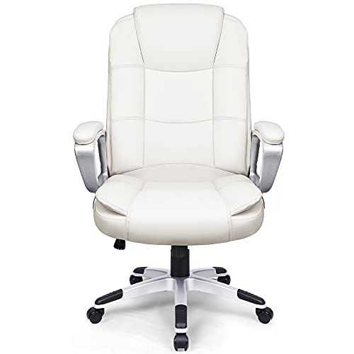 OFIKA Office Chair Computer Desk Chair Gaming – Ergonomic High Back Cushion Lumbar Support with Wheels Comfortable Black Leather Racing…