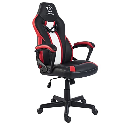 Gamer Chair, Gaming Chair for Teens Adults, JOYFLY Silla Gamer Video Game Chairs Ergonomic Office PC Chair with Lumbar Support(Black-Red)