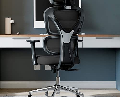 Sytas Office Chair Ergonomic Home Office Desk Mesh Chair Computer Task High Back Chair Executive Swivel Chair with 3D Adjustable…