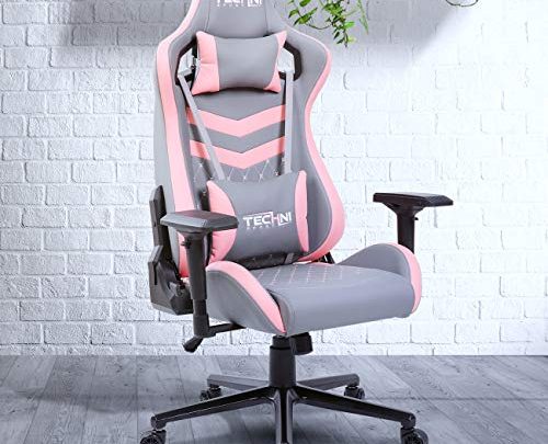 Cute Gaming Chair for Girls Ergonomic Office Desk Chair Racing Office Chair High Back Chair Game Chair with Adjustable 4D…