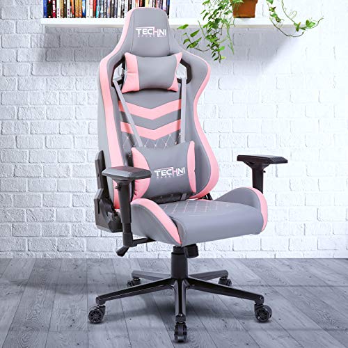 Cute Gaming Chair for Girls Ergonomic Office Desk Chair Racing Office Chair High Back Chair Game Chair with Adjustable 4D…