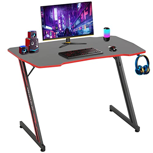 Computer Desk Gaming Desk 39 inches Student PC Desk Writing Desk Office Desk Extra Large Modern Ergonomic Racing Style Table…