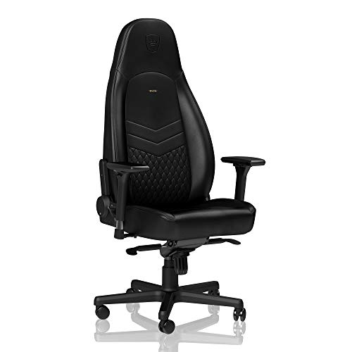 noblechairs ICON Gaming Chair – Office Chair – Desk Chair – Real Leather – Black