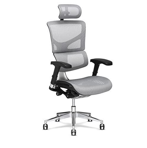 X-Chair X2 Management Task Chair, White K-Sport Mesh Fabric with Headrest – Ergonomic Office Seat/Incredible Lumbar Support/Floating Recline/Highly Adjustable/Perfect for…