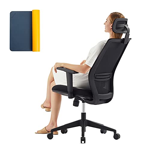 High Back Office Chair with Adjustable Lumbar Support, Arm Adjustable Desk Chair Ergonomic, Mesh Back Home Office Task Chairs with…