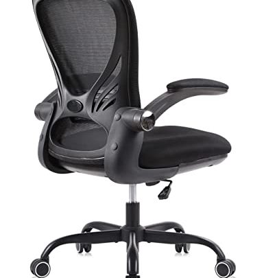 GTRSJ Office Chair Ergonomic Desk Chair with Lumbar Support Swivel Mesh Computer Chair with 90° Flip up Armrests for Conference…