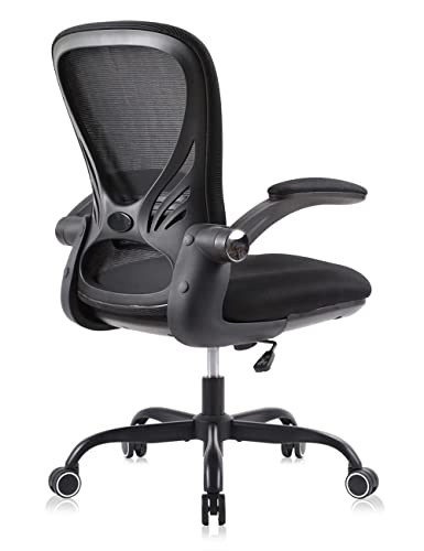 GTRSJ Office Chair Ergonomic Desk Chair with Lumbar Support Swivel Mesh Computer Chair with 90° Flip up Armrests for Conference…