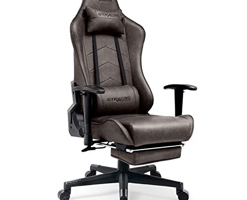 Gtracing Gaming Chair with Footrest Big and Tall Office Executive Chair Heavy Duty Adjustable Recliner with Headrest Lumbar Support Cushion…