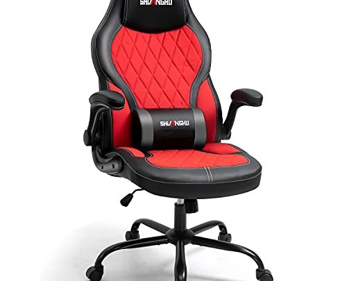 Shuanghu Gaming Chair Ergonomic Recliner Office Computer Chair High Back Gaming Chair with Adjustable Headrest and Swivel Armrests and Lumbar…