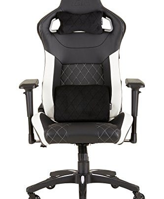 CORSAIR WW T1 Gaming Chair Racing Design, Black/White