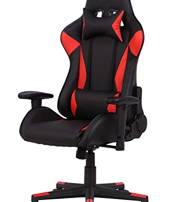 Office Chair, Ergonomic Computer Gaming Chair PU Leather Comfortable Swivel Task Home Office Desk Chair High Back with Adjustable Armrests,…