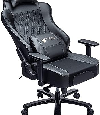 FANTASYLAB 400lb Gaming Chair Big Tall Breathable Office Racing Computer Chair, 3-D Adjustable Armrest Air-Cooling System Heavy Duty Metal Base…