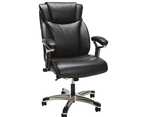 OFM ESS Collection Ergonomic Bonded Leather Office Chair, Executive, Brown